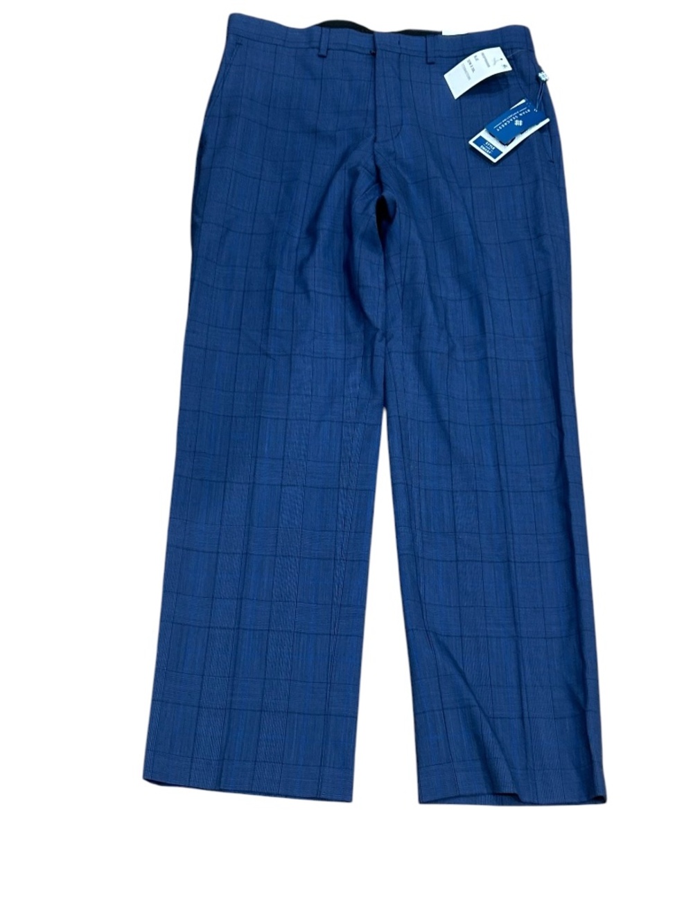 NWT Ryan Seacrest Modern Fit Slacks Plaid pants in blue size 32x32 32 x 30
